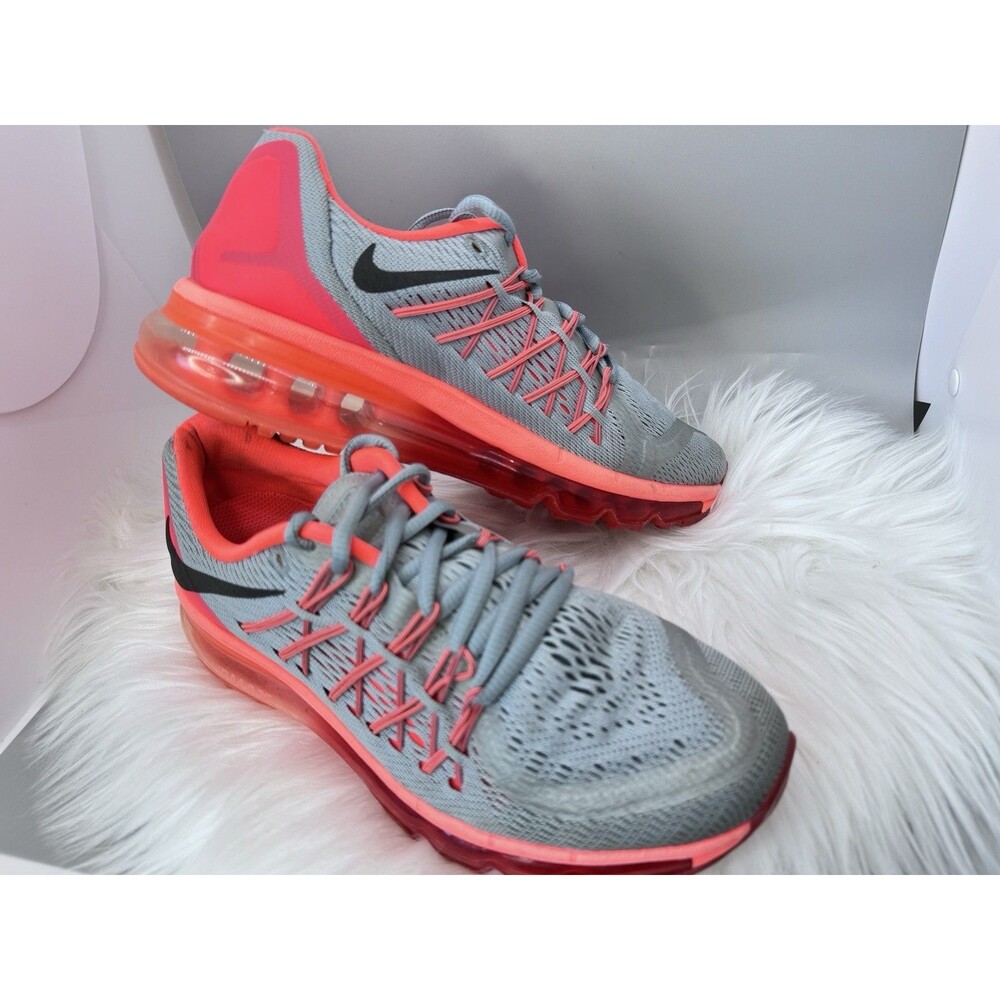 Nike Air Max 2015 Grey Lava Women’s 6.5 Running Shoes 698903-009 Pink Sneakers